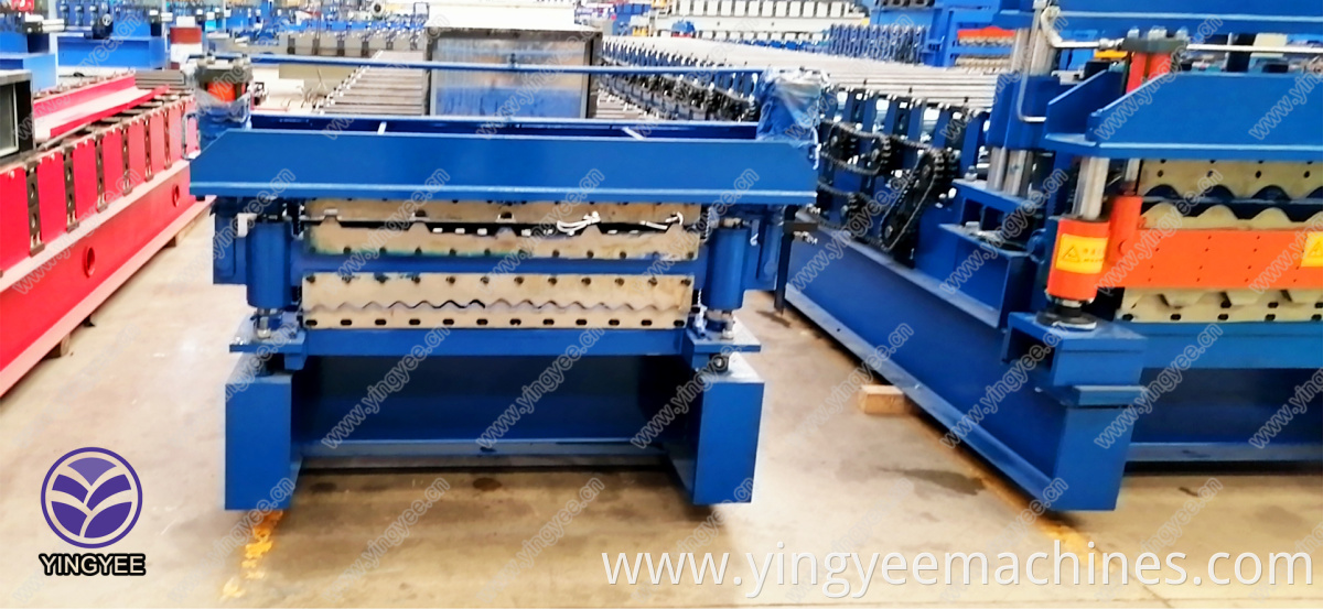 Common double layer roof sheet roll forming machine two profile can do in one roll forming machine